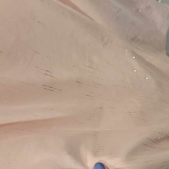 Pink chiffon summer blouse with silver sparkles size M - Picture 5 of 6